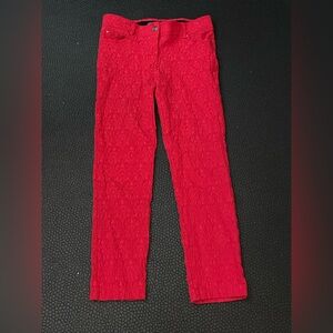 Verve Blues Womens Red textured pants size 6‎